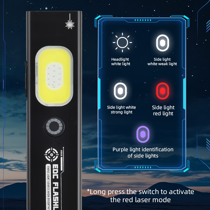 Hiking - EDC-zaklamp 4-in-1 magnetische zaklamp Hoge lumen